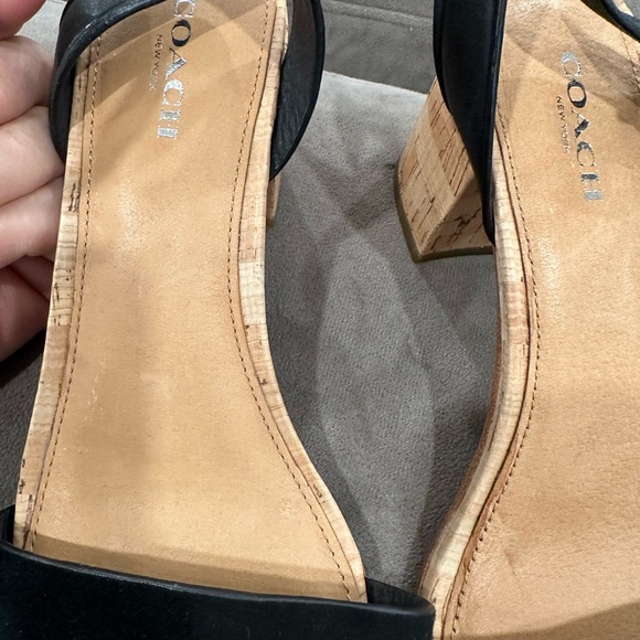 Coach black sandals size 7.5 in good condition - Picture 4 of 5